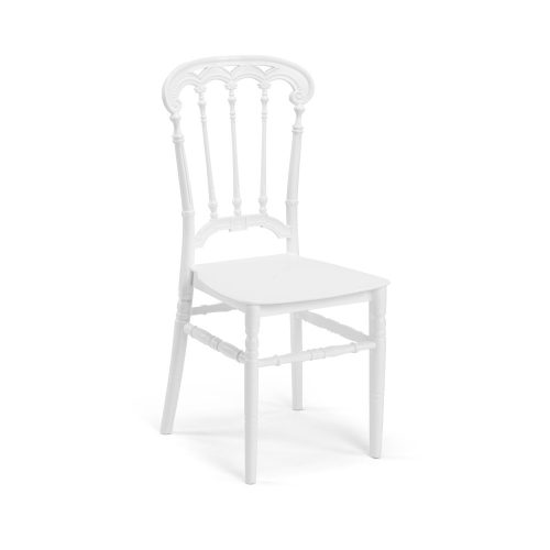 M - Queen esküvői szék - fehér színben