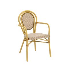 Riccardo kültéri karfás szék - Bézs