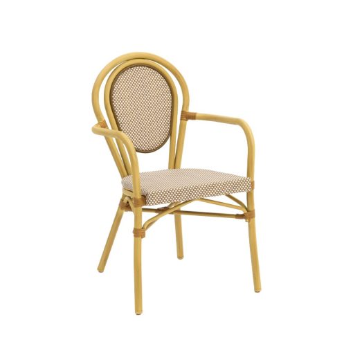 Riccardo kültéri karfás szék - Bézs