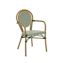 Riccardo kültéri karfás szék - Zöld/Fehér