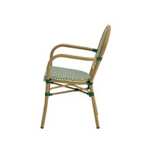 Riccardo kültéri karfás szék - Zöld/Fehér