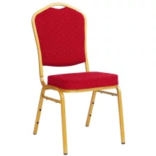 K66 konferenciaszék - bordó kárpit/arany váz