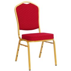 K66 konferenciaszék - bordó kárpit/arany váz