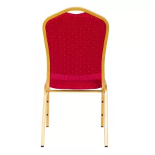 K66 konferenciaszék - bordó kárpit/arany váz