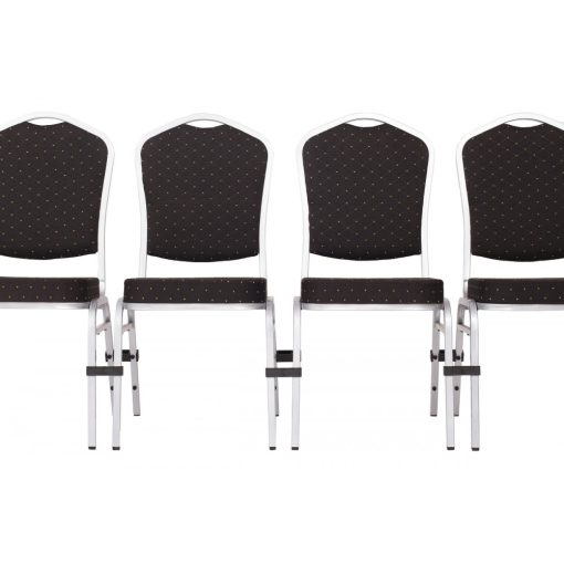 M - ST 390 konferenciaszék ezüst színű váz - fekete szövet