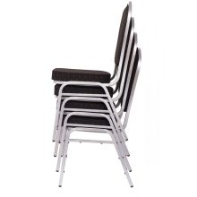 M - ST 390 konferenciaszék ezüst színű váz - fekete szövet