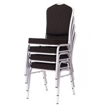 M - ST 390 konferenciaszék ezüst színű váz - fekete szövet