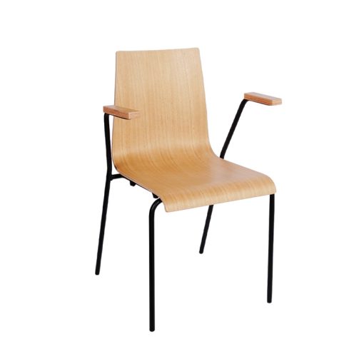 Texas Grand szék fekete vázzal - natúr 