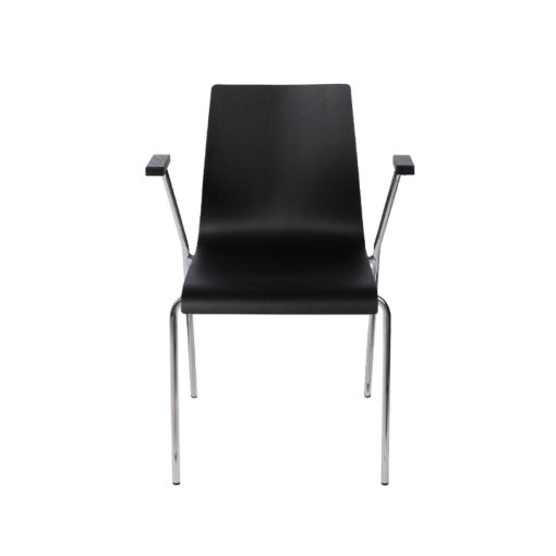 Texas Grand szék króm vázzal - fekete