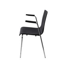 Texas Grand szék króm vázzal - fekete