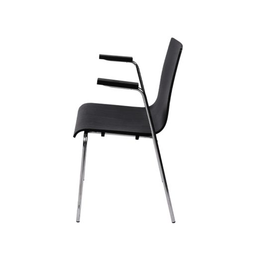 Texas Grand szék króm vázzal - fekete