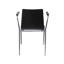 Texas Grand szék króm vázzal - fekete