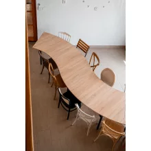 Szerpentin összecsukható asztal - Fehér