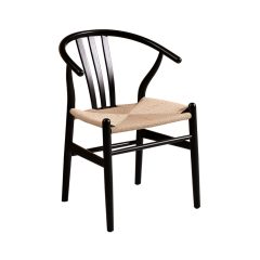 Wishbone fa szék - Fekete