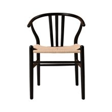 Wishbone fa szék - Fekete
