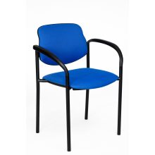 Styl karfás rakásolható szék - fekete színben