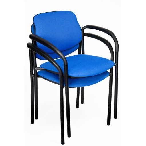 Styl karfás rakásolható szék - fekete színben