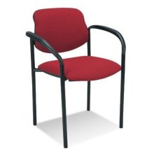 Styl karfás rakásolható szék - piros színben