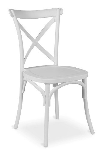 M - Fiorini X hátú kültéri szék - fehér színben