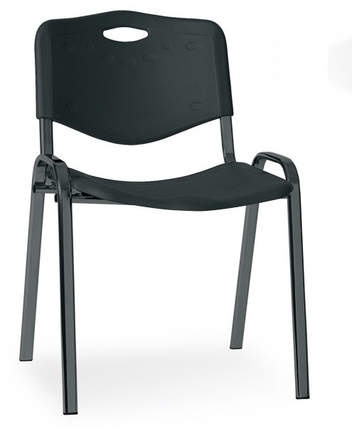 T - ISO fekete vázas műanyag rakásolható szék