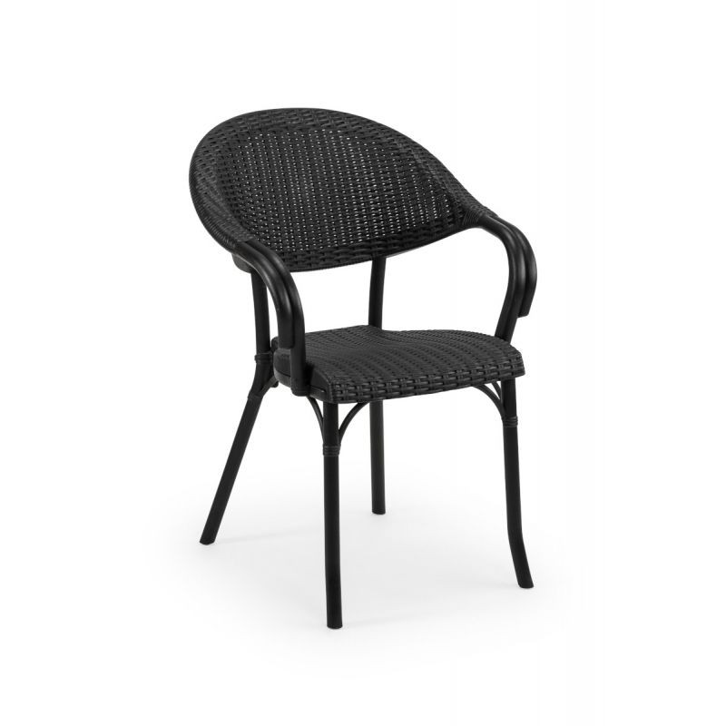 M - Marco kültéri rakásolható szék - fekete színben