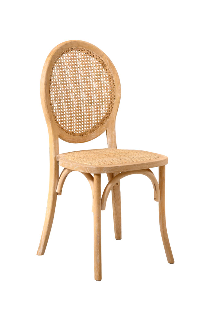 Palace Rattan esküvői szék - Fehérre meszelt